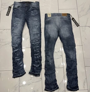 Jeans denim impilati Jordan Craig Martin Fit - JTF1157 (lavaggio invecchiato) TAGLIA 32 X 34 - Foto 1 di 3