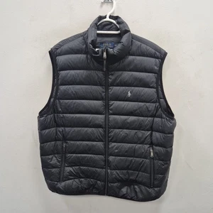 Ralph Lauren Polo Packable Lightweight Black Down Puffer Vest Gilet Size XXL - Picture 1 of 9