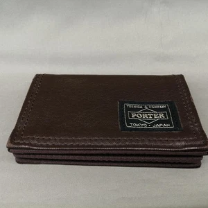PORTER Brown Card Case 4.7 inch - Picture 1 of 5