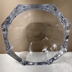 Marked Miller Rogaska Octagonal Crystal Bowl, Over 8 Lb. ~10”(D) Glass Vintage - Picture 1 of 12