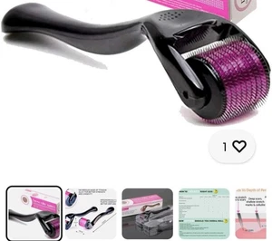 DERMA SKIN ROLLER 540 TITANIUM MICRO NEEDLE ANTI AGEING REGENERATION GROWTH - Picture 1 of 7