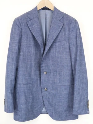 SUITSUPPLY La Spalla Men's Blazer UK38R Blue Linen Silk Wool Blend Single-Breast - Image 1 of 4
