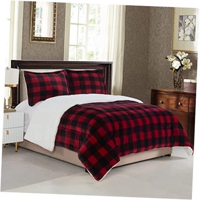  Softest, Coziest Premium Quality Heavy Weight King Buffalo Burgundy/Black - Image 1 of 4