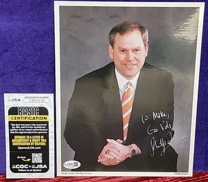 Tennessee FOOTBALL NCAA Coach Phillip Fulmer Autograph Auto singed 8x10 JSA COA - Picture 1 of 9
