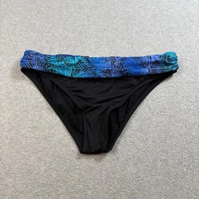 La Blanca бикини низ женщин размер 12 черный синий сложить над талией плавки - Изображение 1 из 4