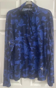 Greyson 1/4 Zip, Camo Blue, Herren Large, Trump National Los Angeles Logo  - Bild 1 von 7