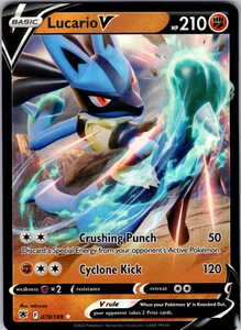 Lucario V 078/189 SWSH09: Astral Radiance Ultra Rare - NM - Picture 1 of 2
