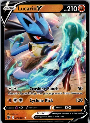 Lucario V 078/189 SWSH09: Astral Radiance Ultra Rare - NM - Image 1 of 2