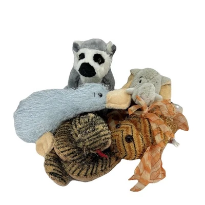 WEBKINZ LOT OF 5 ~ NO CODES ~ PLATYPUS, ELEPHANT, SNAKE, LION FISH, LEMUR ~ EUC - Image 1 of 4