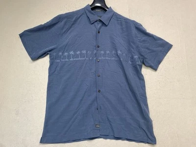 Camisa coleção Quiksilver Waterman XL azul ajuste confortável mistura polinósica manchas - Imagem 1 de 4