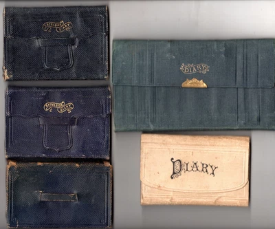 5 Handwritten Vintage Diaries Bradford PA Portville NY Wheeler Family 1873-1877 - Image 1 of 4