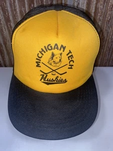 Cappello Michigan Tech Huskies uomo berretto strapback NCAA hockey collegiale vintage - Foto 1 di 7