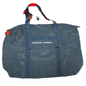 American Tourister blau Nylon Handgepäck Reise Schulter Messenger Bag Gepäck - Bild 1 von 5