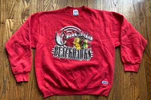Vintage Chicago Blackhawks Sweatshirt Herren XL Rot 90s Pullover NHL Trench Ultra - Bild 1 von 9