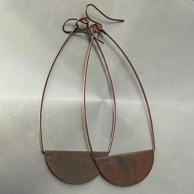 Copper Statement Earrings - Image 1 of 4