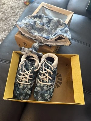 Timberland Infantil Cuna Botines y Sombrero Set de Regalo Talla 3 ✨NUEVO✨ Foto 1 de 4