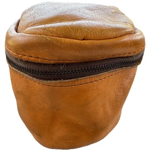 Astuccio porta mulinello in morbida pelle vintage anni 60 pesca U1 - Foto 1 di 12