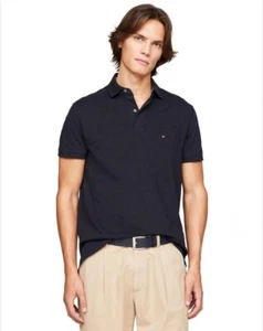 Tommy Hilfiger Mens Cotton Navy Polo Shirt Size XL - Bild 1 von 5