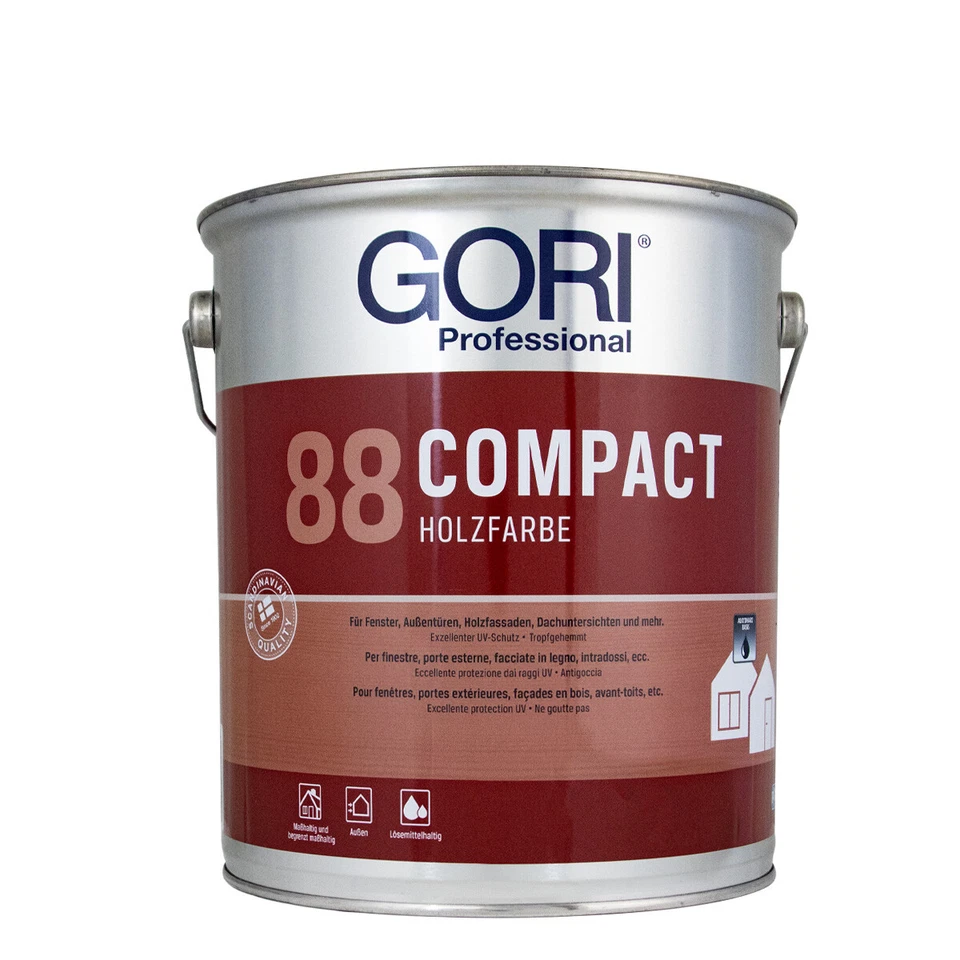 Gori 88 Compact Holzfarbe polarweiss, deckende Wetterschutzfarbe - Bild 1 von 1