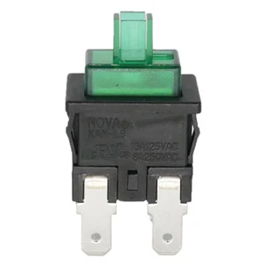 5PCS NOVA KAN-L6 4 pins Power Switch Self-locking With Green Lamp 16A250V - Picture 1 of 3