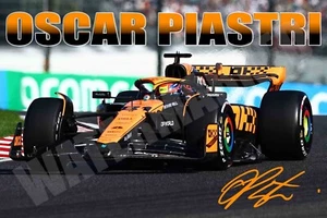 Oscar Piastri Signed F1 12x18 Inch Photograph Poster - McLaren Podium Grand Prix - Picture 1 of 4