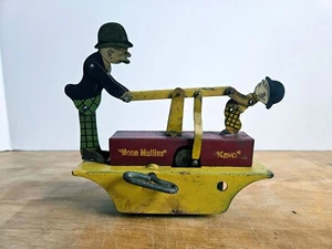1930’s Louis Marx Moon Mullins and Kayo on a Handcar Wind Up Toy WORKS!! - Picture 1 of 15