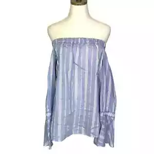 WORTH NY top a righe senza spalle blu/bianco 2795 - Foto 1 di 8
