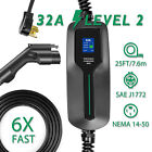 Portable Electric Vehicle Charger 32Amp EV Car Charging Cable Level 2 NEMA 14-50