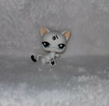 Littlest Pet Shop Lps Authentic White Shorthair #547 Tattoo Flower Blue Eyes Cat
