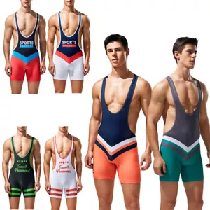 Para Hombres Sexy Body Sin Costuras Modelador Una Pieza Gimnasio Chaleco Mamelucos Mono 2XL - Imagen 1 de 50