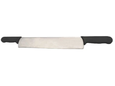 15" Double Handled Cheese & Soap Knife - Black Handles - Cozzini Cutlery Imports