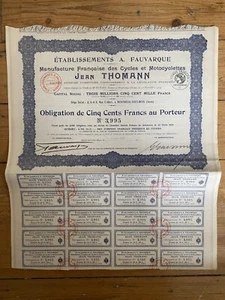 Cycles & Motocyclettes JEAN THOMANN (MONTREUIL S/BOIS 93) (L) - Foto 1 di 1