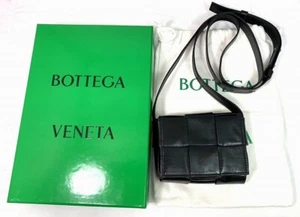 BOTTEGA VENETA Shoulder Bag Crossbody Handbag Black Women'S Used Japan F/S Box - Picture 1 of 10