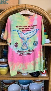 Vintage Emerson Lake & Palmer T Shirt 'Brain Salad Surgery' Tie Dye Rare - Picture 1 of 15