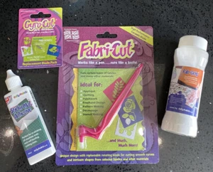 NUEVA HERRAMIENTA DE CORTE DE FÁBRICA Y PAQUETE DE PEGAMENTO DE AGARRE FAB OFERTA tela cortadora giratoria aplique - Imagen 1 de 6