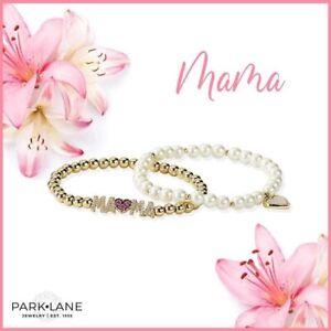 Park Lane Mama 2 Stretch Gold And Pearl Bracelet Set