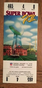 NFL SUPER BOWL XII RÉPLICA DE BOLETO STUB DALLAS COWBOYS 1978 NUEVO ORLEANS SUPERDOME - Imagen 1 de 2