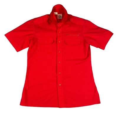 Kennington California Shirt Men's Medium Red Western Button Up Two Pocket VTG - Image 1 of 4