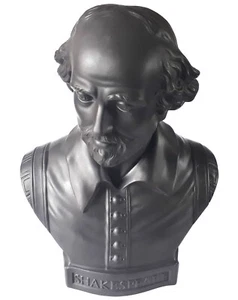 Wedgwood Black Basalt Jasperware Shakespeare Bust / Figure - Picture 1 of 6