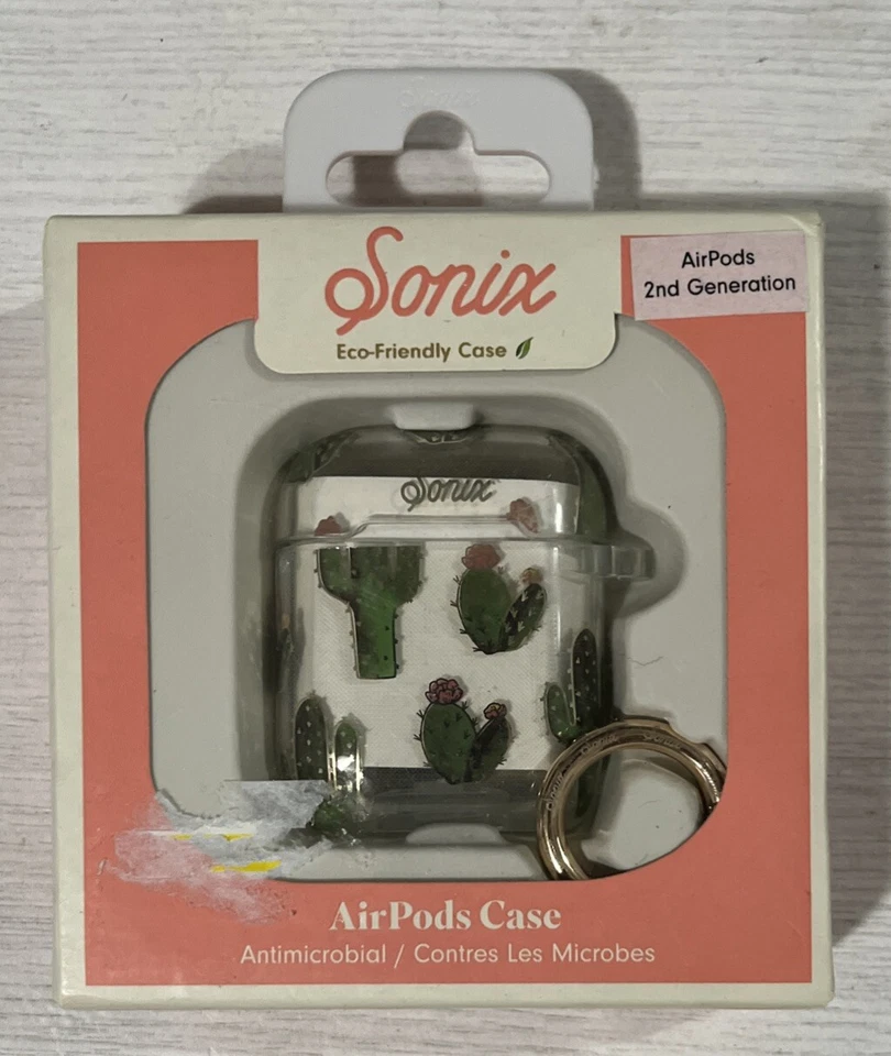 Sonix Eco-Friendly Earbuds Case with Clip Prickly Pear for Apple Airpods 2nd Gen - Image 1 of 1