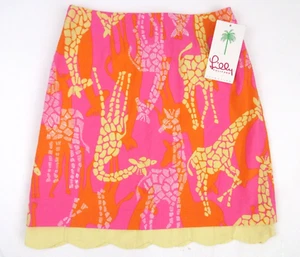 VTG Lilly Pulitzer Girls Sally Skirt Flamingo Pink Sz 12 RUNS SMALL FITS Sz 8 - Picture 1 of 8