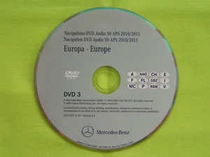 DVD NAVIGATION MERCEDES BENZ AUDIO 50 APS ALPEN ITALIEN 2011 A B E GL M R TÜRKIS - Bild 1 von 2