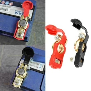 pair Auto Car Battery Terminal Clamp Clip Connector Adjustable Positive+Nagative - Picture 1 of 11