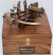 8'' Marine Captain Sextant Brass Nautical Sextant wooden box Handmade Design New
