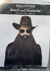 Halloween Costume Wig Duck Commander Country Brown Beard & Mustache Adult Youth - Picture 1 of 3