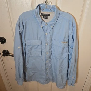 Exofficio Shirt Mens XXL Blue Roll Tab Vented Fishing Outdoor Casual 2XL - Picture 1 of 7