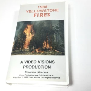 Rare! - 1988 Yellowstone Fires - VHS, 60 Minutes, produced by Video Visions, Vtg - Imagen 1 de 8
