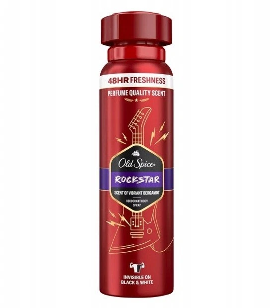 37,56€/L- 6er Pack Old Spice Deodorant-Spray mit Bergamotte Duft-Rockstar- 150ml - Bild 1 von 1