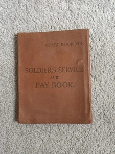 Army Book 64 AB64 ~ Soldier's Service and Pay Book 1941 Original WWII - Picture 1 of 8