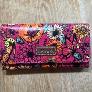 SAKROOTS Wallet Pink Floral NWOT - Picture 1 of 8